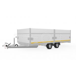 Opzetborden set 70cm (extra hoogte) bovenscharnierend 456x220cm, voor Eduard plateauwagen of multitransporter