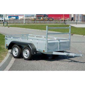 Twins Trailers open bakwagen met aluminium borden 257x132cm 750kg ongeremd