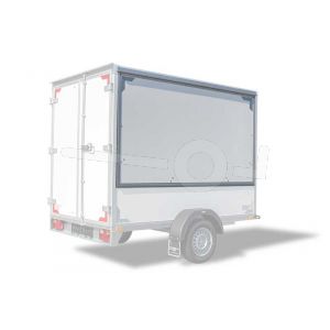 Optionele zijklep voor Twins Trailers gesloten aanhangwagen.