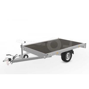 Eduard plateauwagen 2618-3-PV-180-63, Lxb 260x180cm, Bruto 1800kg (1477kg netto), Lvh 63cm, Vlak zonder borden, Enkelas geremd, Banden 195/50R13