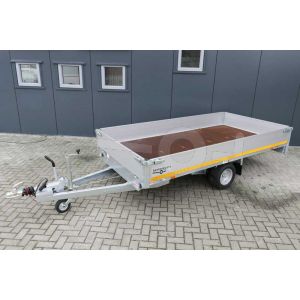 Eduard enkelas plateauwagen 310x160cm bruto laadvermogen 1000kg laadvloerhoogte 56cm
