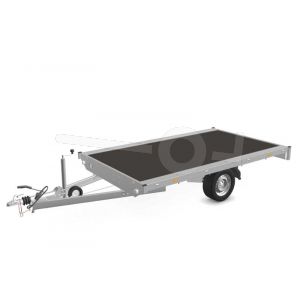 Eduard plateauwagen 3118-3-PV-180-63, Lxb 310x180cm, Bruto 1800kg (1491kg netto), Lvh 63cm, Vlak zonder borden, Enkelas geremd, Banden 195/50R13