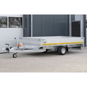 Eduard multitransporter enkelas 310x160cm 30cm aluminium borden 1500kg laadvloerhoogte 56cm