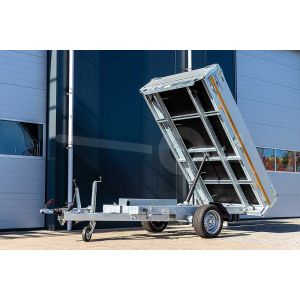 Eduard achterwaartse kipper 2615-3-1B30-180-N-72, Lxb 260x150cm, Bruto 1800kg (1406kg netto), Elektrische bediening, Lvh 72cm, Borden 30cm, Enkelas geremd, Banden 185/70R13