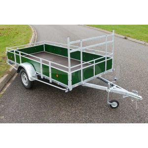 Verhuur open wagen Powertrailer bakmaat 225x132 (lxb), Netto laadvermogen 500kg (B rijbewijs) 2 dagdelen