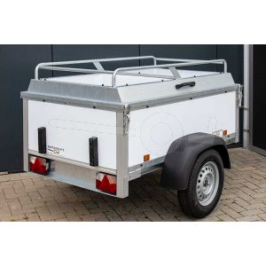 Power Trailer bagagewagen 175x110x60cm wit plywood type NR.B 175 bruto 750kg ongeremd