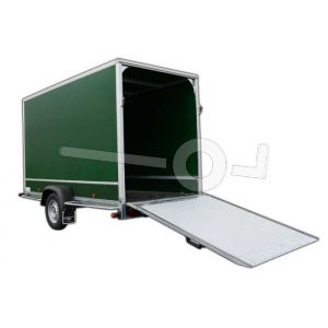 Powertrailer gesloten optie: neergaande achterklep voorzien gasveren. geschikt voor PS-2 serie tot 150cm (H). (meerprijs t.o.v. 2 achterdeuren)