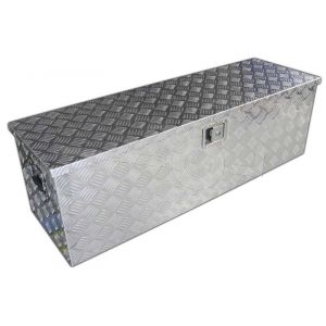 Aluminium materiaalkist 123 x 38 x 38 cm voorzien van slot en handvatten
