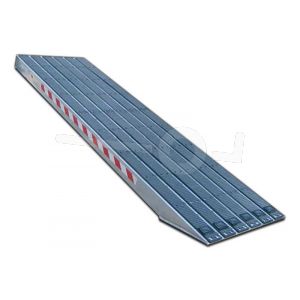 Aluminium oprijplaat Metalmec M120S/3/20 met rubber loopvlak 200x36cm draagvermogen 6600kg