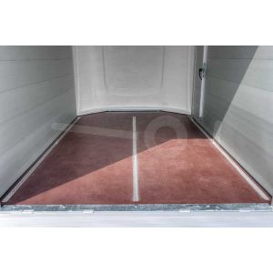 Optie tot extra Airline rail in het midden van de laadvloer in de Humbaur HKPA