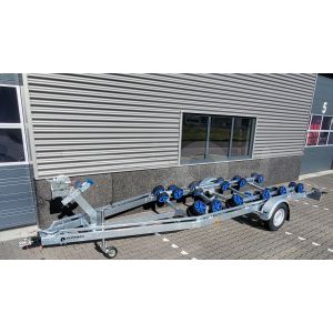 Vlemmix Flex-Roll boottrailer, 630x220cm (lxb), bruto 1350kg (netto 1020kg), enkelas geremd
