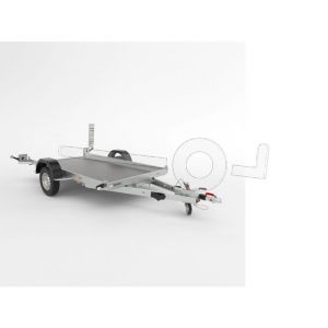 Kantelbare kleine transporter Martz Unilader 330, laadvloer 330x184cm, Bruto 1300kg ( 977kg netto), Enkelas geremd, Banden 165/R13C