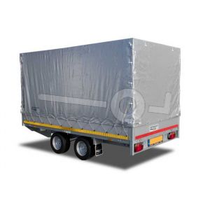 Standaard huifdoek voor plateauwagen 310x200, 180cm hoog (zonder frame) Kleur: 7500  grijs