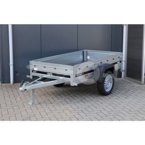 Aanhangwagen Martz Basic 201, 201x126, bruto 750kg(630 netto), stalen borden 30cm, banden 13", enkelas ongeremd