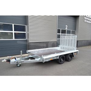 Vlemmix Machinetransporter, 300x150cm (lxb laadbak), bruto 3500kg (2830kg netto), banden 195/50R13, tandemas.