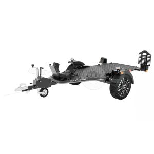 Lorries MT1 Black Edition verlaagbare motortrailer opvouwbaar, 238x104cm, bruto 750kg (580kg netto), laadvloerhoogte ca.45cm, kleur zwart, enkelas ongremd, banden 155/70R13