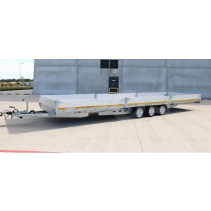 Eduard plateauwagen 8022-5-P3-3563, Lxb 806x220cm, Bruto 3500kg (2350kg netto), Lvh 63cm, Alu borden 30cm, Tridem geremd, Banden 195/50R13