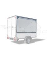 Optionele zijklep voor Twins Trailers gesloten aanhangwagen.