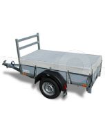Vlakzeil compleet, voor Twins Trailers bakwagen 200x132, grijs, ongemonteerd