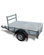 Vlakzeil compleet, voor Twins Trailers bakwagen 307x157, grijs, ongemonteerd