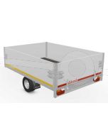 Opzetborden set 30cm (extra hoogte) bovenscharnierend 260x180, voor Eduard plateauwagen of multitransporter