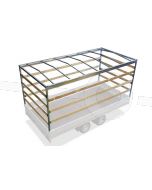 Huifstellage voor Eduard plateauwagen 200x145cm, 160cm hoogte vanaf laadvloer (alleen frame)