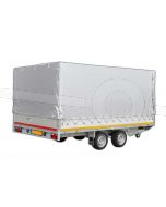 Standaard huifdoek 406x220x160cm 4022-Z-STD-16-7500 ten behoeve van standaard huif voor Eduard plateauwagen of multitransporter met een laadbak van 406x220cm. Hoogte 160cm gemeten vanaf de laadvloer. Kleur van het huifdoek is 7500 grijs.