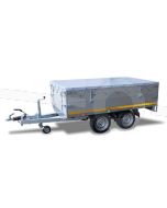 Vlakzeil compleet, voor Eduard Trailer plateauwagen 200x145, grijs 0712, ongemonteerd