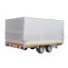 Standaard huifdoek 406x200x160cm 4020-Z-STD-16-7500 ten behoeve van standaard huif voor Eduard plateauwagen of multitransporter met een laadbak van 406x200cm. Hoogte 160cm gemeten vanaf de laadvloer. Kleur van het huifdoek is 7500 grijs.