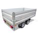 Opzetborden 35cm hoog voor Humbaur HU plateauwagen of HUK achterwaartse kipper met bakmaat 230x140cm.