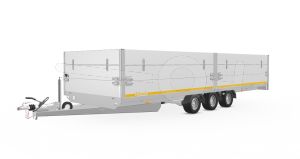 Opzetborden set 60cm (extra hoogte) bovenscharnierend 606x220cm, voor Eduard plateauwagen of multitransporter