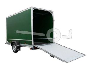 Powertrailer gesloten optie: neergaande achterklep voorzien gasveren geschikt voor GEPLA-serie