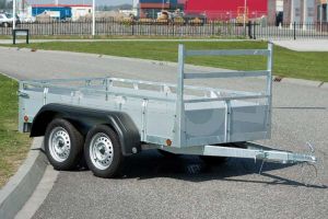 Twins Trailers open bakwagen met aluminium borden 257x132cm 750kg ongeremd