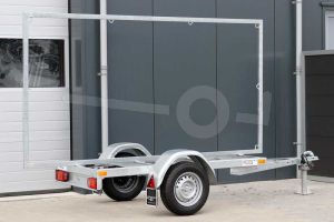 Reclamewagen Twins Trailers TR01, voor doekmaat tot 290x140, enkelas ongeremd. 750kg (netto 640kg)