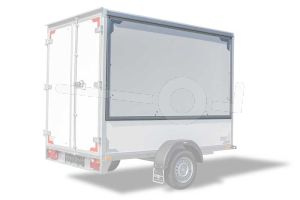 Optionele zijklep voor Twins Trailers gesloten aanhangwagen.