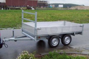 Twins Trailers plateauwagen tandemas 257x157cm 750kg ongeremd