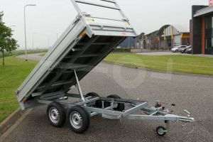 Kipper aanhangwagen Twins Trailers tandemas 257x157cm 750kg ongeremd
