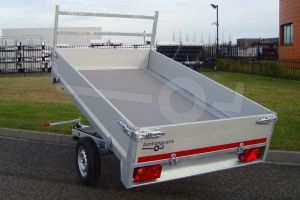 Twins Trailers enkelas achterwaartse kipper 307x157cm 750kg ongeremd