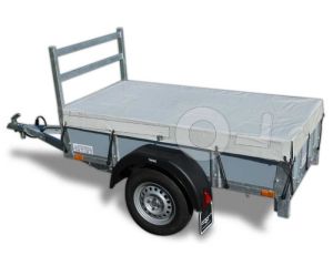 Vlakzeil compleet 300x130cm voor VDM bakwagen, kleur grijs, Ongemonteerd.