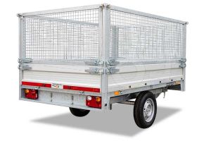 75cm hoge loofrekken met gaaswerk voor Twins Trailers kipper of plateauwagen met een laadbak van 307x157cm