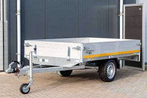 Eduard plateauwagen 2314-1-PB30-150-63, laadbak 230x145cm met 30cm borden, laadvermogen 1500kg op laadvloerhoogte 63cm