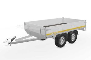 Eduard plateauwagen 2514-4-PB30-100-72, 250x145cm, bruto 1000kg, laadvloerhoogte 72cm, geremde tandemasser.