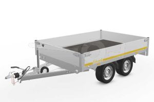 Eduard plateauwagen 2618-4-PB30-200-63, Lxb 260x180cm, Bruto 2000kg (1503kg netto), Lvh 63cm, Alu borden 30cm, Tandemas geremd, Banden 195/50R13