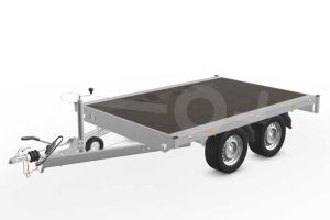 Eduard plateauwagen 2618-4-PV-200-63, Lxb 260x180cm, Bruto 2000kg (1545kg netto), Lvh 63cm, Vlak zonder borden, Tandemas geremd, Banden 195/50R13