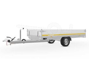 Eduard plateauwagen 3015-3-P3-1563, Lxb 300x150cm, Bruto 1500kg (1175kg netto), Lvh 63cm, Alu borden 30cm, Enkelas geremd, Banden 195/50R13.