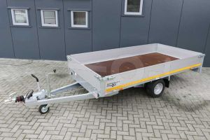 Eduard enkelas plateauwagen 310x160cm bruto laadvermogen 1000kg laadvloerhoogte 56cm