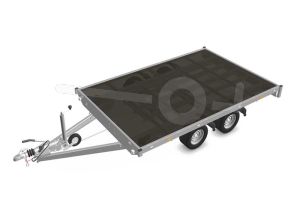 Eduard plateauwagen 3120-4-PV-200-56, Lxb 310x200cm, Bruto 2000kg (1533kg netto), Lvh 56cm, Vlak zonder borden, Tandemas geremd, Banden 195/55R10