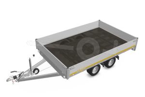 Eduard plateauwagen 3120-4-PB30-300-56, Lxb 310x200cm, Bruto 3000kg (2447kg netto), Lvh 56cm, Alu borden 30cm, Tandemas geremd, Banden 195/55R10