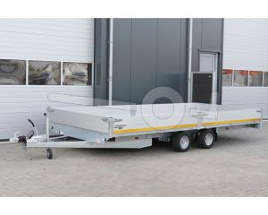 Eduard plateauwagen 6022-4-P3-3056, Lxb 606x220cm, Bruto 3000kg (2200kg netto), Lvh 56cm, Alu borden 30cm, Tandemas geremd, Banden 195/55R10