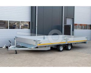 Eduard plateauwagen 6020-4-P3-3056, Lxb 606x200cm, Bruto 3000kg (2240kg netto), Lvh 56cm, Alu borden 30cm, Tandemas geremd, Banden 195/55R10